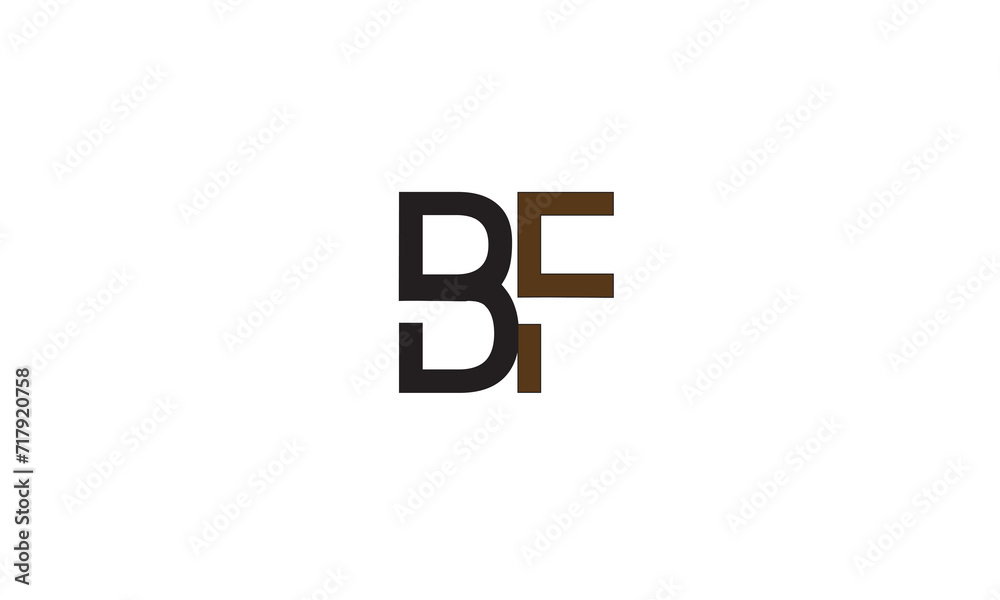 BF, FB, F, B Abstract Letters Logo Monogram BF, FB, F, B Abstract Letters Logo Monogram