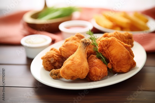 fried chicken as part of a fast food combo meal