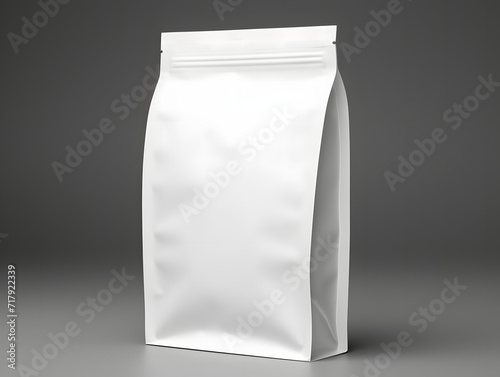 3D blank Coffee Pouch mockup with isolated background