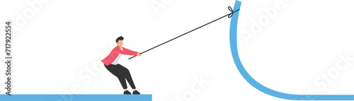 Build business bridges, connect path together, solution or work idea, cooperation or handwork to success concepts, businessmen trying to connect the bridge.

