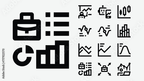 Stock Market Outline Icons