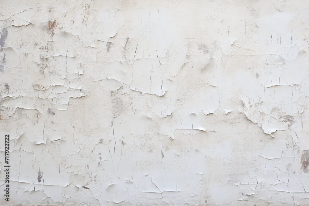 Fototapeta premium cracks in an old white wall, poured, photo-realistic hyperbole, chalk, hard-edged