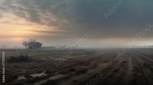 Solemn Dawn Over a Desolate Farm: The Quiet Before the End Days