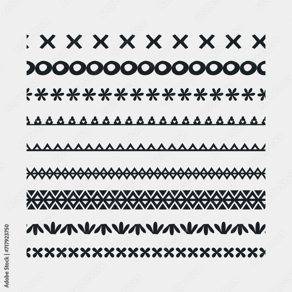 Folk borders, abstract, decoration Folk borders, abstract, decoration