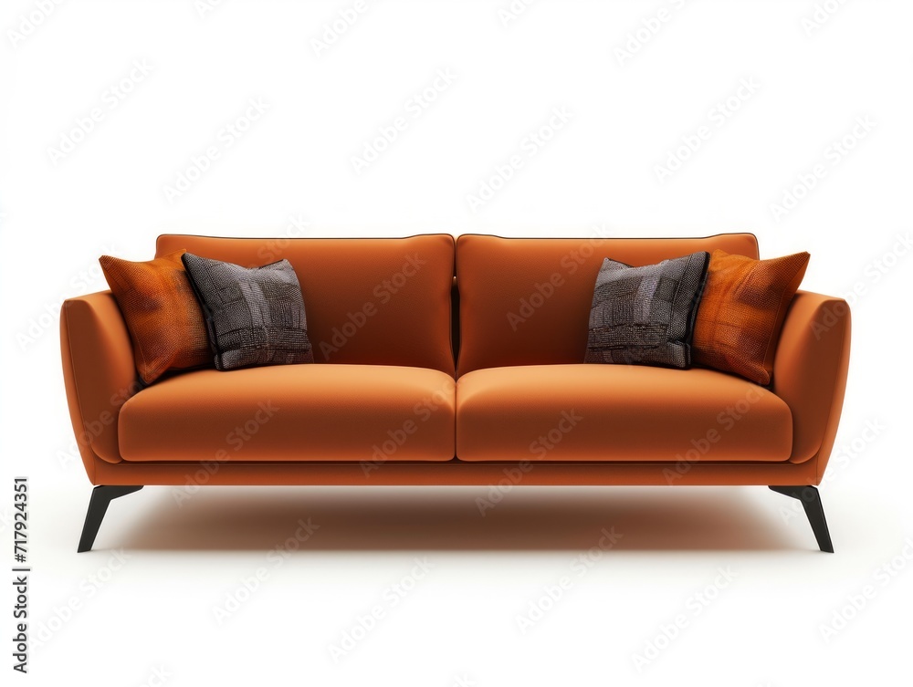 chocholate sofa isolated on white background chocholate sofa isolated on white background