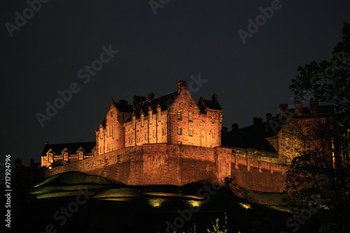 Edinburgh Castle Illuminated Against the Night Sky