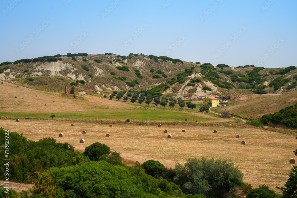 Fototapeta premium Country landscape near Aliano and Craco, Basilicata, Italy
