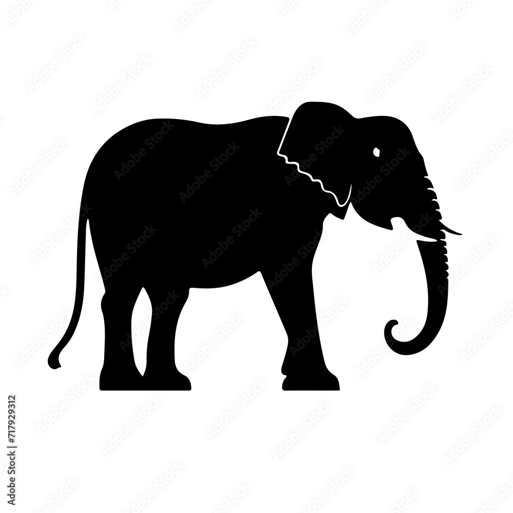 Fototapeta premium elephant isolated on white background