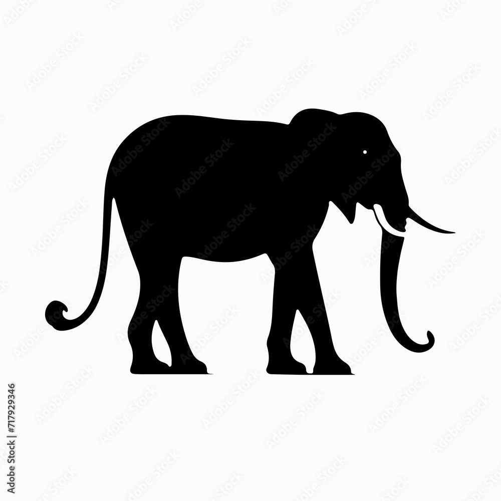Fototapeta premium elephant silhouette vector illustration