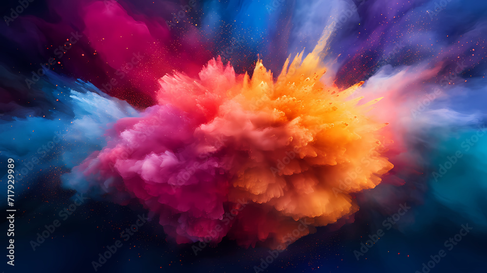 Dust explosion abstract background, Holi background Dust explosion abstract background, Holi background