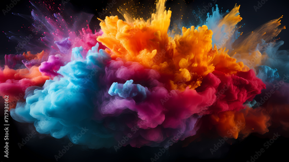 Dust explosion abstract background, Holi background Dust explosion abstract background, Holi background