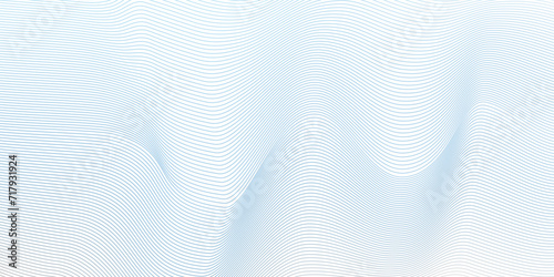Abstract blend blue wave line science and technology futuristic blue waves curve lines banner background design. Vector illustration. Modern music, template abstract design flowing particles wave.