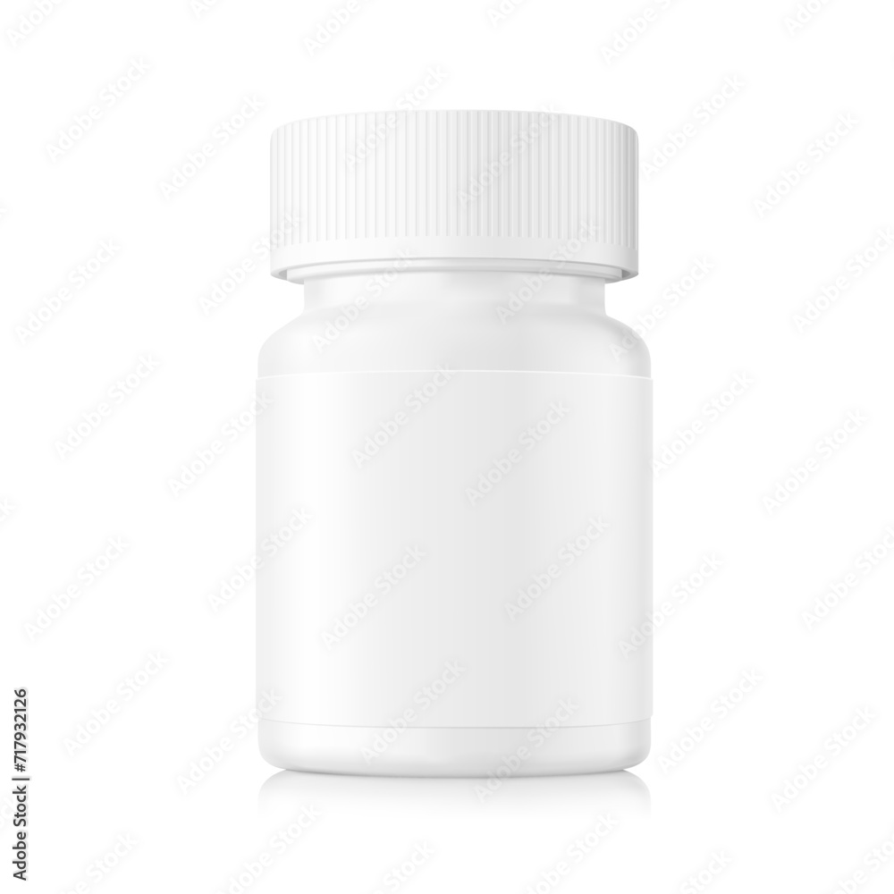 Mockup of plastic bottle. Vector illustration isolated on white background. Can be used for medical, cosmetic and etc. Perfect for final pack shot of your product. EPS10. Mockup of plastic bottle. Vector illustration isolated on white background. Can be used for medical, cosmetic and etc. Perfect for final pack shot of your product. EPS10.