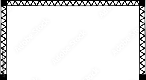 Stahlkonstruktion - Vektor Silhouette - Bühnenkonstruktion Technik