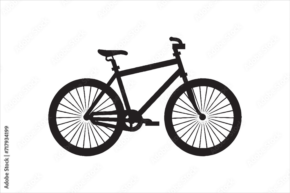 Bicycle black silhouette vector. New bicycle silhouette, bicycle silhouette vector, bike silhouette simple, bicycle silhouette clip art,