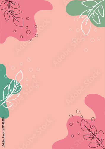 abstract floral background, colorful background , leaf .