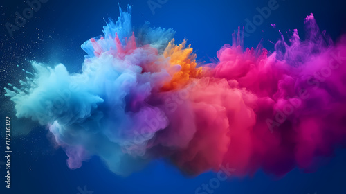 Dust explosion abstract background, Holi background