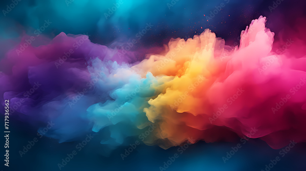 Dust explosion abstract background, Holi background