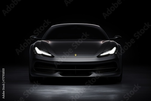Luxury expensive car on a dark background. © Tamara