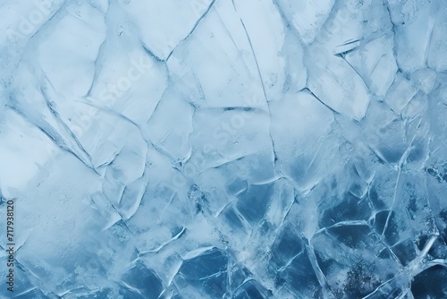 .Cracks on the surface of the ice background.