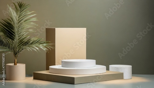 modern living room with furniture.a simple product booth with a sleek podium and stage  creating a versatile and visually appealing commercial background for product displays.
