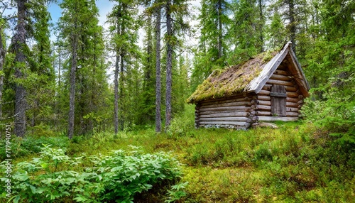 Remote Log cabin in the taiga © Niklas