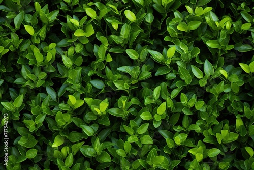 Small green leaves in the bush texture background.