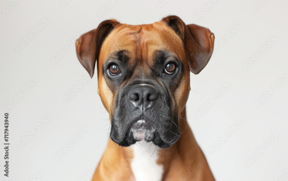 Boxer dog isolated on white background