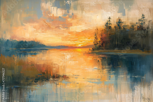 Landscape oil painting