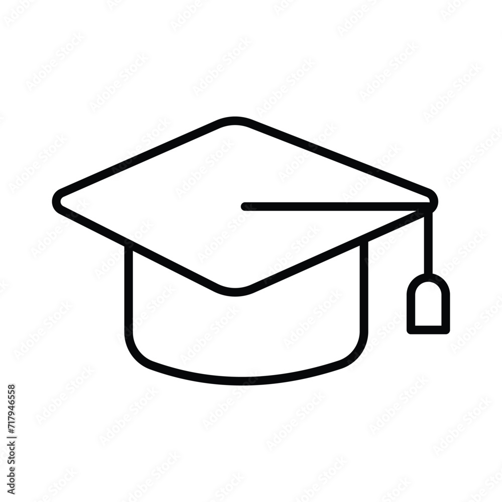 Graduation icon isolate white background vector stock illustration Graduation icon isolate white background vector stock illustration