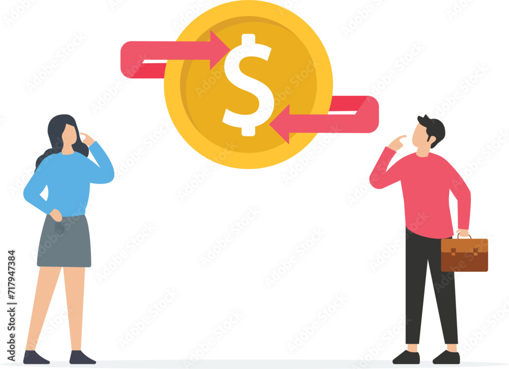 Abstract financial exchange process. Cash back commerce system concept
Abstract financial exchange process. Cash back commerce system concept