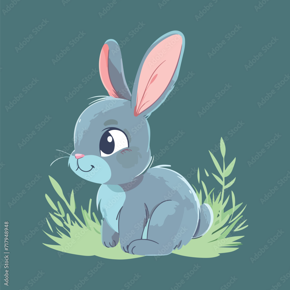 Fototapeta premium easter bunny with easter eggs
