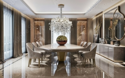 contemporary luxury dining table set