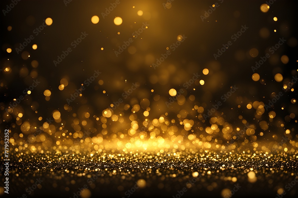 Obraz premium Gold glow particle