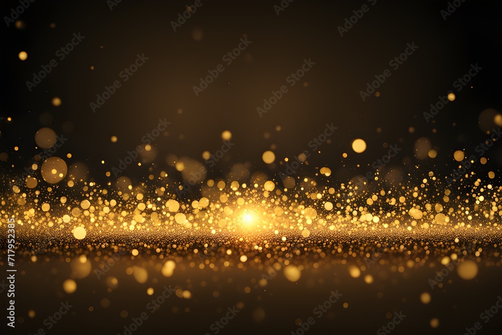 Obraz premium Gold glow particle