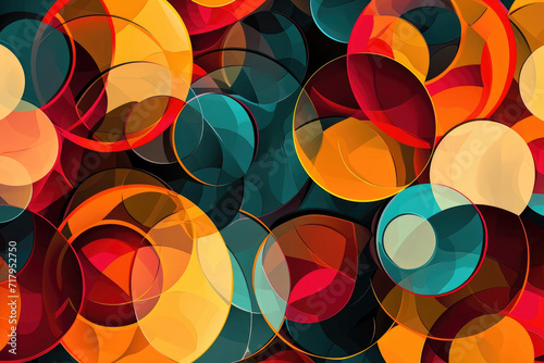 Abstract Colorful Background with Circles. Vector Illustration.