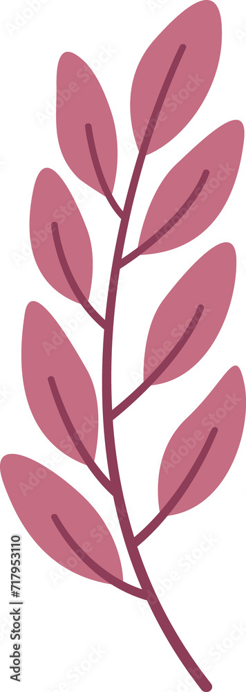  leaves. Hand drawn decorative elements