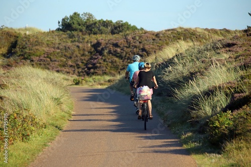 Fahrradweg in den Dünen auf Sylt