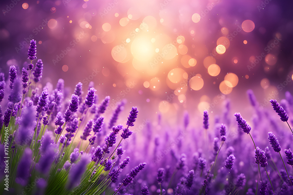 Naklejka premium Lavender glow particle