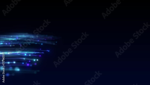 Data sorting. Artificial Intelligence. Big data visualization. 4k animation. 3d rendering.