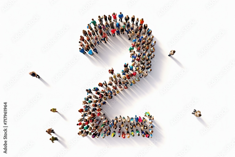 The artistic formation of the numeral The artistic formation of the numeral