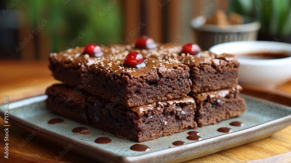 hot melting brownie decorated product photo hot melting brownie decorated product photo