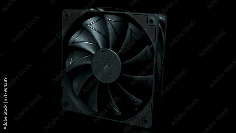 Cooling Cooler component computer on black background Cooling Cooler component computer on black background