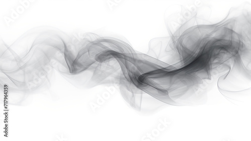 Smoke isolated against a stark white background