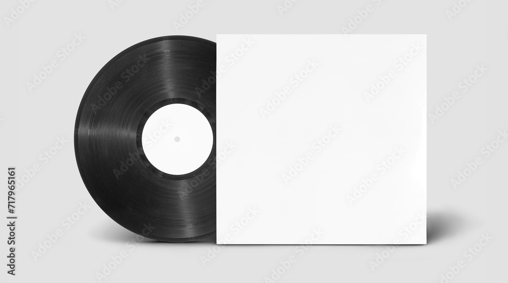 Vinyl Record Album EP Cover Texture Mockup. Realistic paper overlay with worn edges and damage - scratches, torn, grainy outline. Album cover old effect for cd, vinyl. 