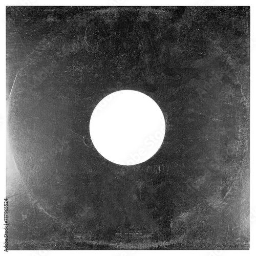 Vinyl Record Album EP Cover Texture Mockup. Realistic paper overlay with worn edges and damage - scratches, torn, grainy outline. Album cover old effect for cd, vinyl. 
