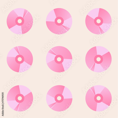 set of pink cd