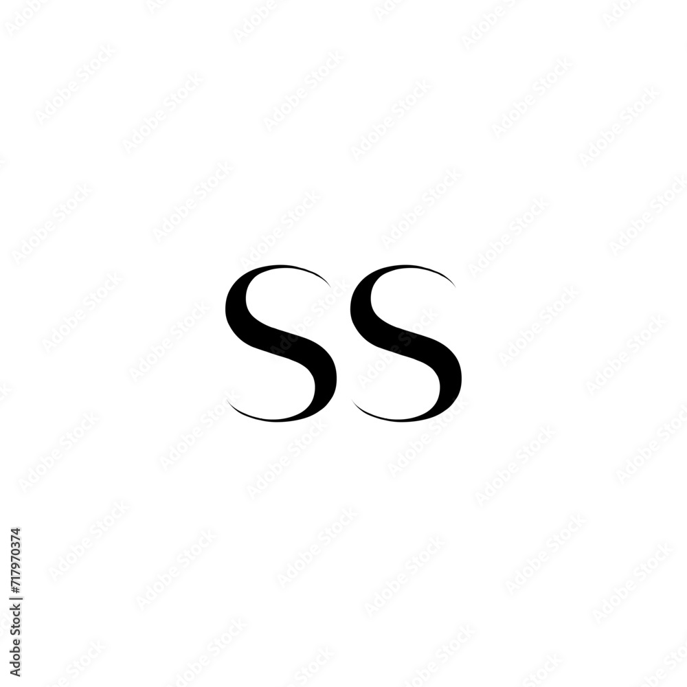 Fototapeta premium SS logo. S S design. White SS letter. SS, S S letter logo SET design. Initial letter SS linked circle uppercase monogram logo. S S letter logo SET vector design. SS letter logo design five style. 