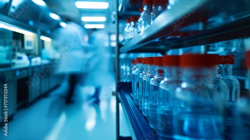 Wallpaper Mural a row of glassware sitting on a counter in a laboratory area Torontodigital.ca