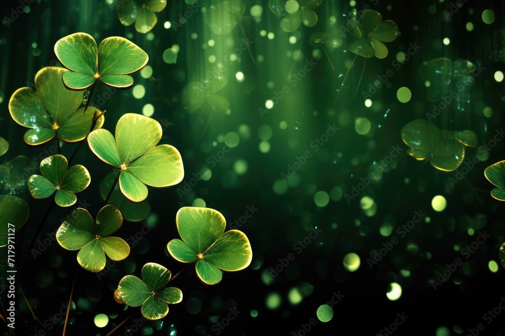 Golden Shamrocks: A Luxurious Pattern for St. Patrick's Day Elegance - Generative AI